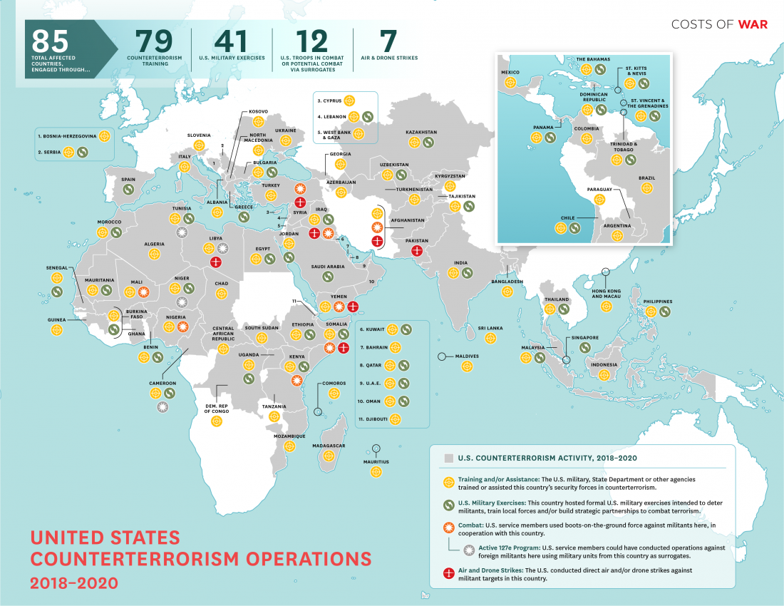 The 2001 Aumf A Comprehensive Look At Where And How It Has Been Used Costs Of War 0957